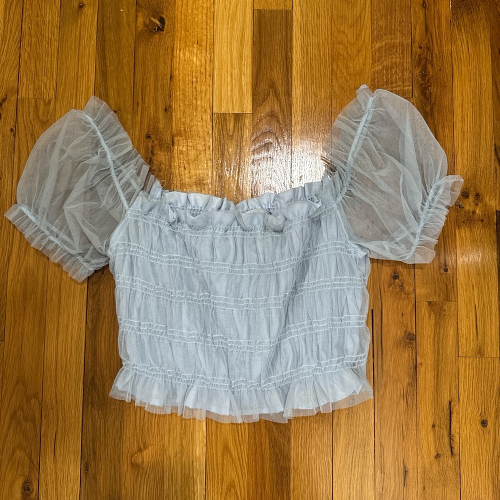Light Blue puffy top